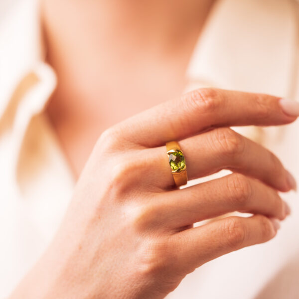 Natural Peridot Ring
