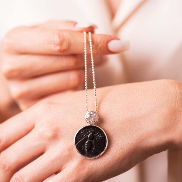Moissanite Bee Symbol Necklace