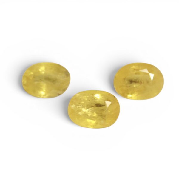 Natural Sarı Safir Taşı Set